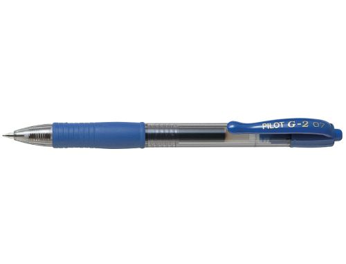 Esferografica pilot g-2 azul tinta gel retratil pega de borracha , Pilot , 24725 , 4902505163180